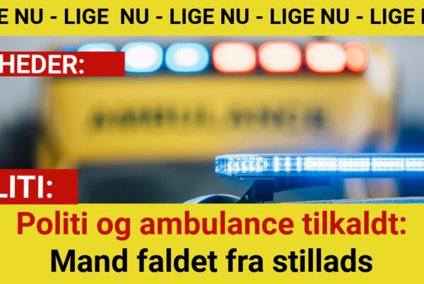 Politi og ambulance tilkaldt: Mand faldet fra stillads