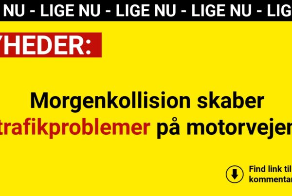 Morgenkollision skaber trafikproblemer på motorvejen
