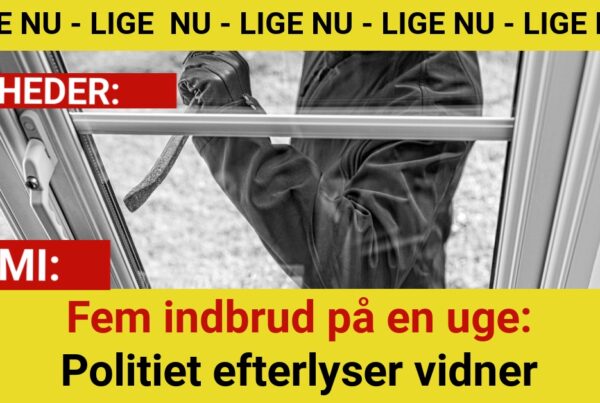 Fem indbrud på en uge: Politiet efterlyser vidnerFem indbrud på en uge: Politiet efterlyser vidner