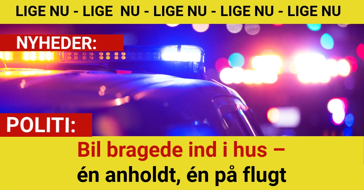 Bil bragede ind i hus – én anholdt, én på flugt