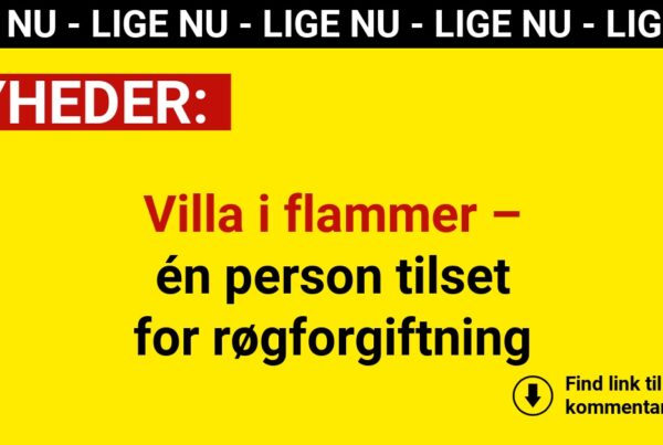 Villa i flammer – én person tilset for røgforgiftning