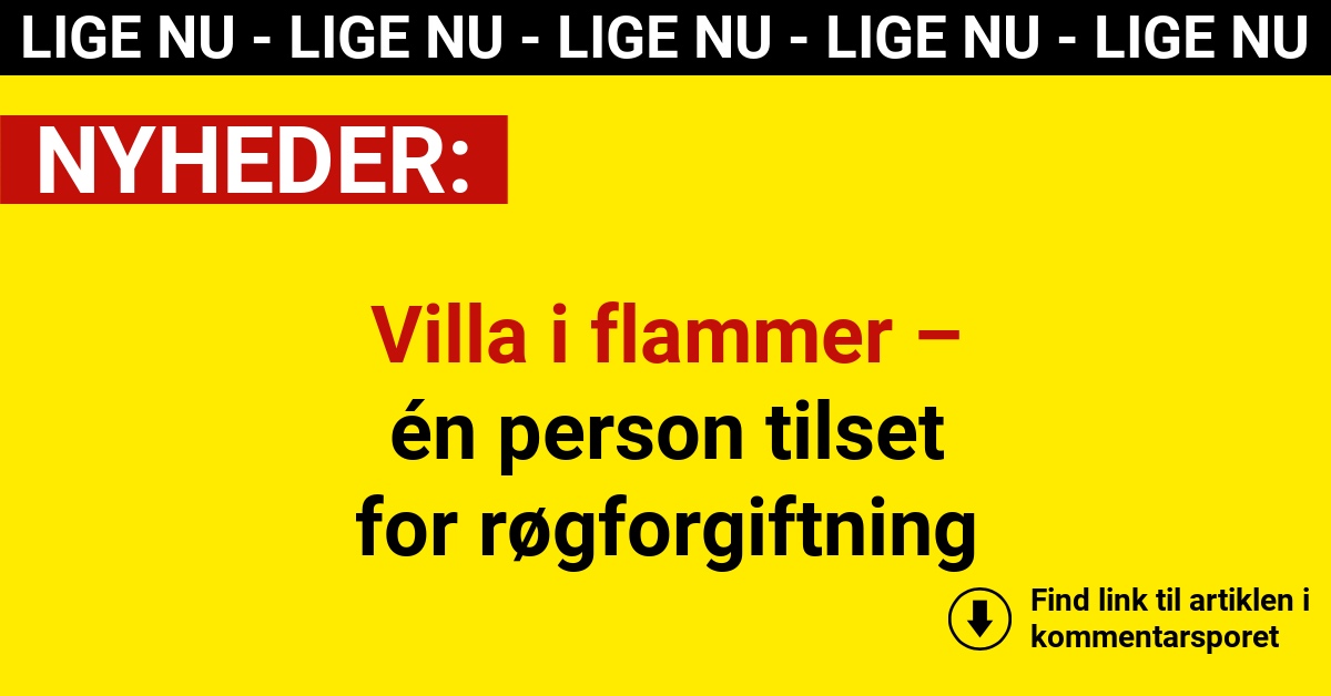 Villa i flammer – én person tilset for røgforgiftning