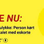 Alvorlig ulykke: Person kørt til hospitalet med eskorte