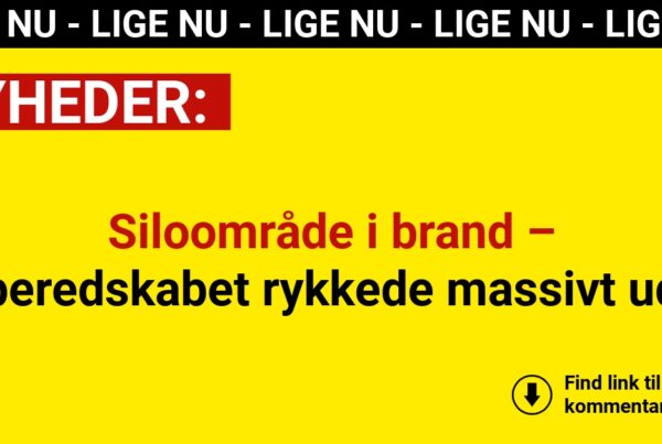 Siloområde i brand – beredskabet rykkede massivt ud
