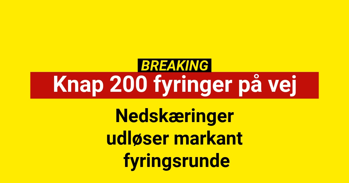 Massiv fyringsrunde rammer tæt på 200 medarbejdere
