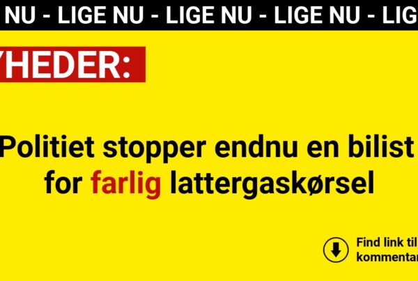 Politiet stopper endnu en bilist for farlig lattergaskørsel