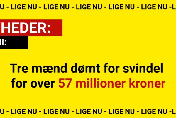 Tre mænd dømt for svindel for over 57 millioner kroner