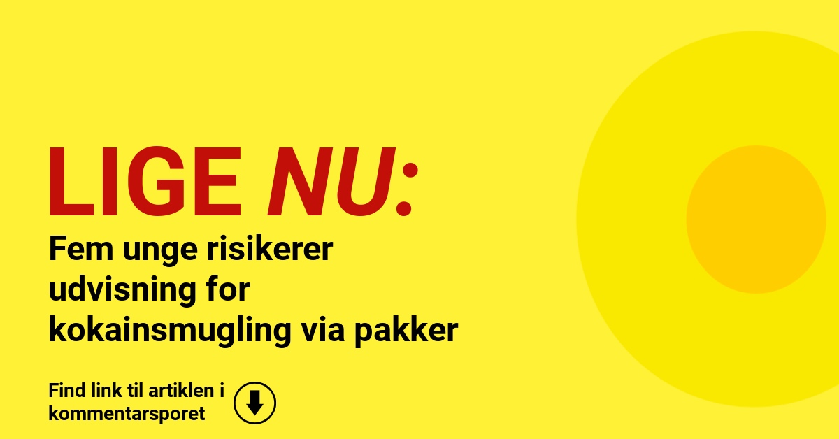 Fem unge risikerer udvisning for kokainsmugling via pakker