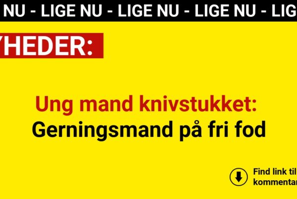 Ung mand knivstukket: Gerningsmand på fri fod
