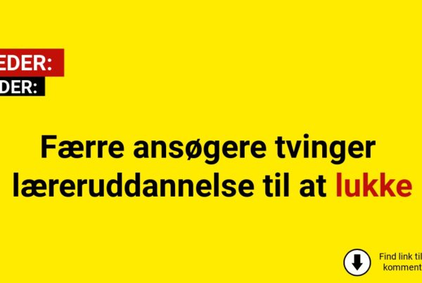 Færre ansøgere tvinger læreruddannelse til at lukke