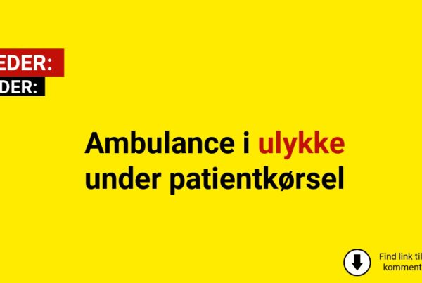 Ambulance i ulykke under patientkørsel