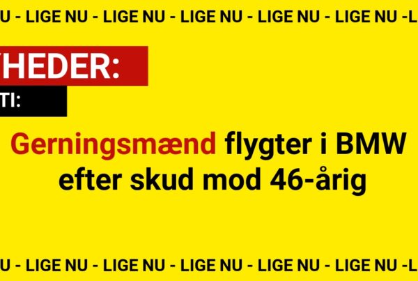 Gerningsmænd flygter i BMW efter skud mod 46-årig