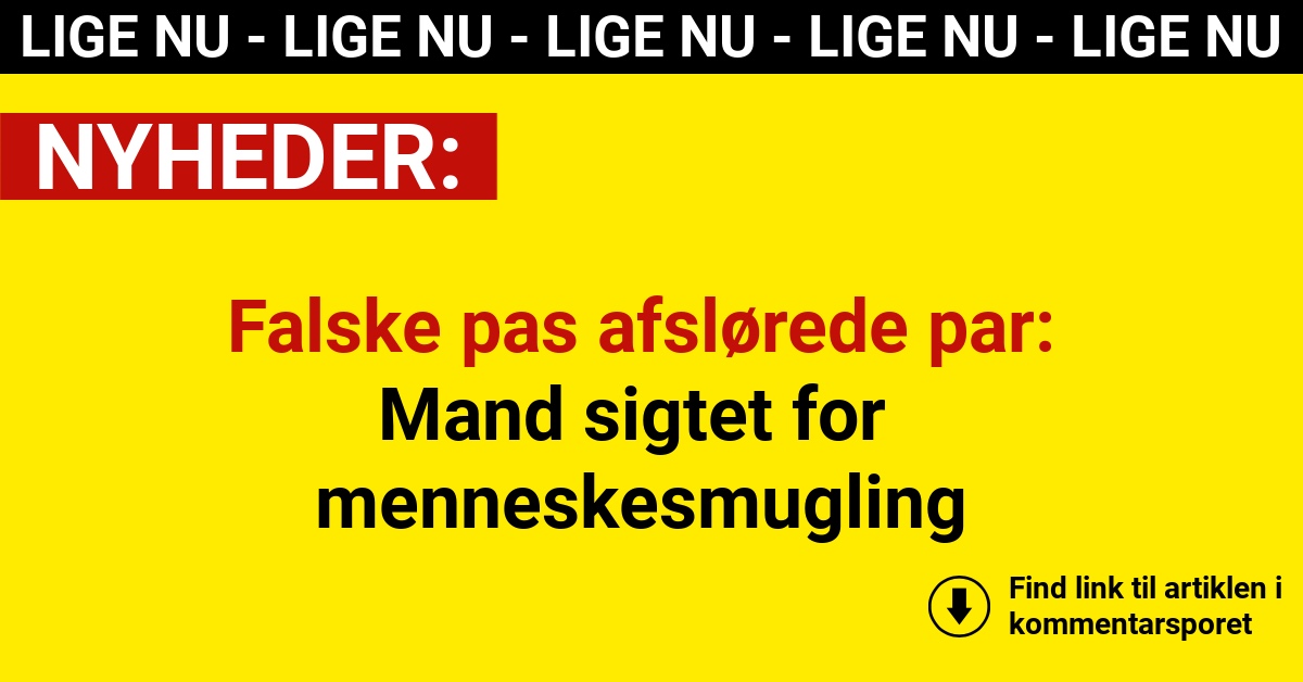 Falske pas afslørede par: Mand sigtet for menneskesmugling