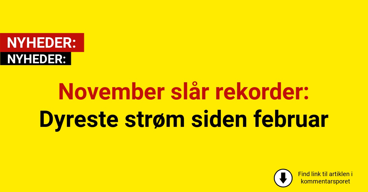 November slår rekorder: Dyreste strøm siden februar