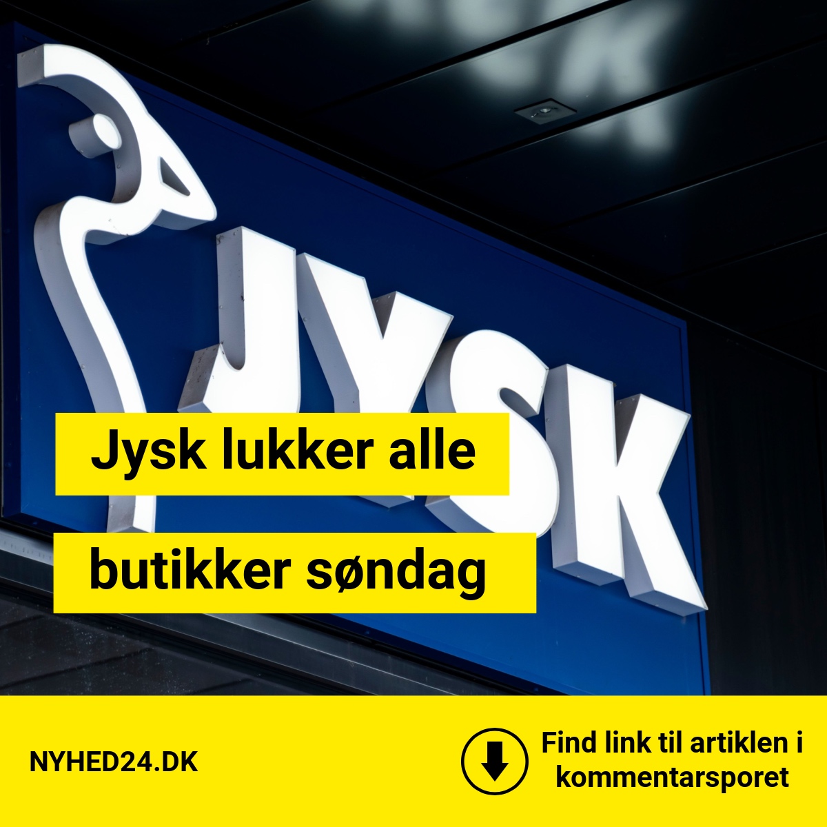 Jysk lukker alle butikker søndag