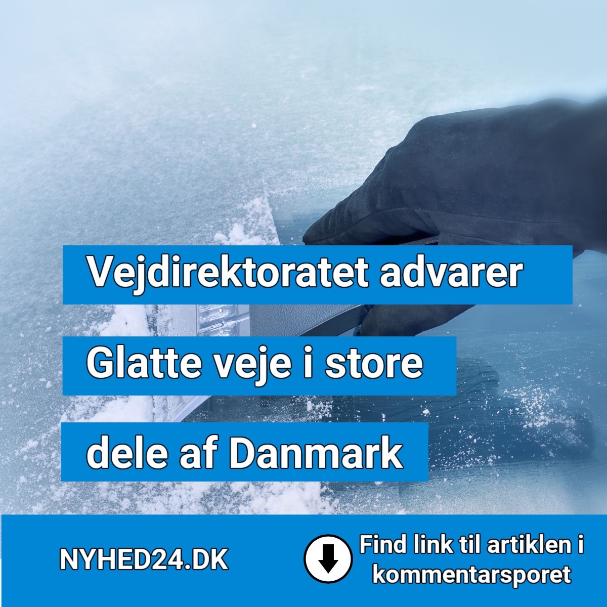 Vejdirektoratet advarer: Glatte veje i store dele af Danmark