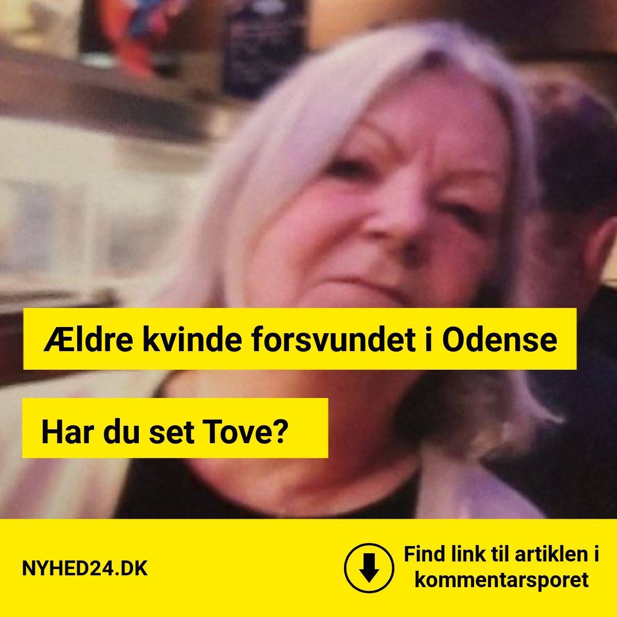 Ældre kvinde forsvundet i Odense: Har du set hende?