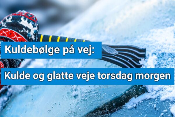 Føles som minus 7: Kulde og glatte veje i hele landet