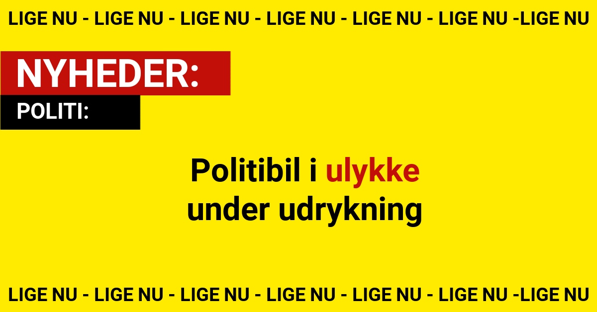 Politibil i ulykke under udrykning