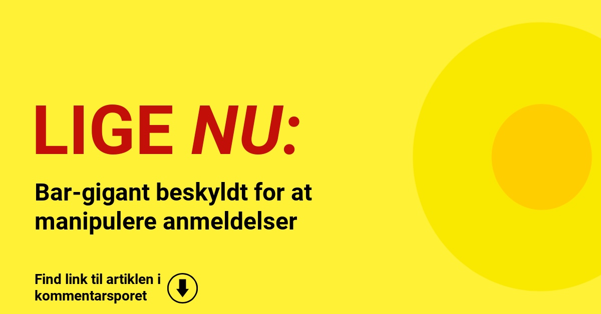 Bar-gigant beskyldt for at manipulere anmeldelser