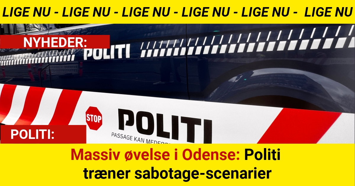 Politiøvelse med skud og droner rammer Odense onsdag