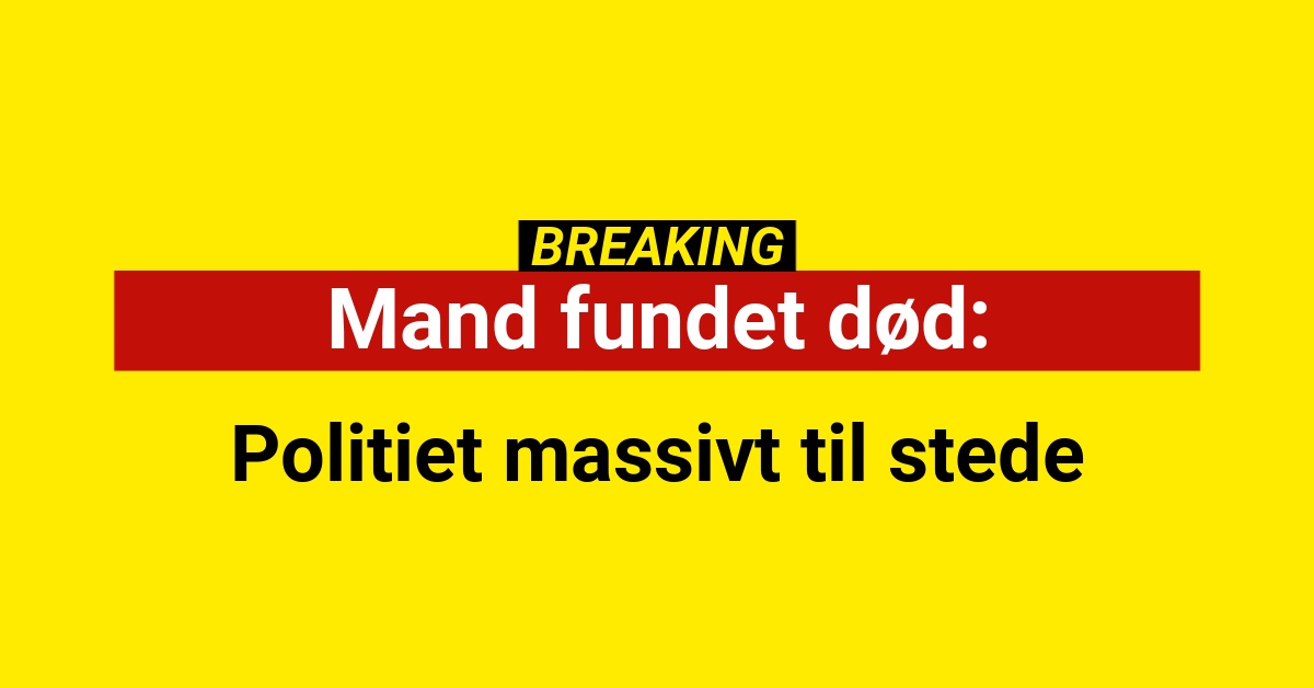 Mand fundet død: Politiet massivt til stede
