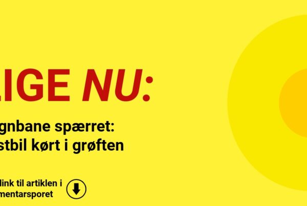 Vognbane spærret: Lastbil kørt i grøften