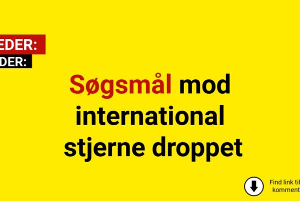 Søgsmål mod international stjerne droppet