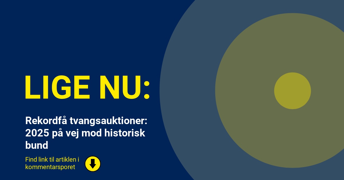 Rekordfå tvangsauktioner: 2025 på vej mod historisk bund