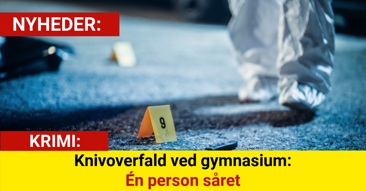 Knivoverfald ved gymnasium: Én person såret