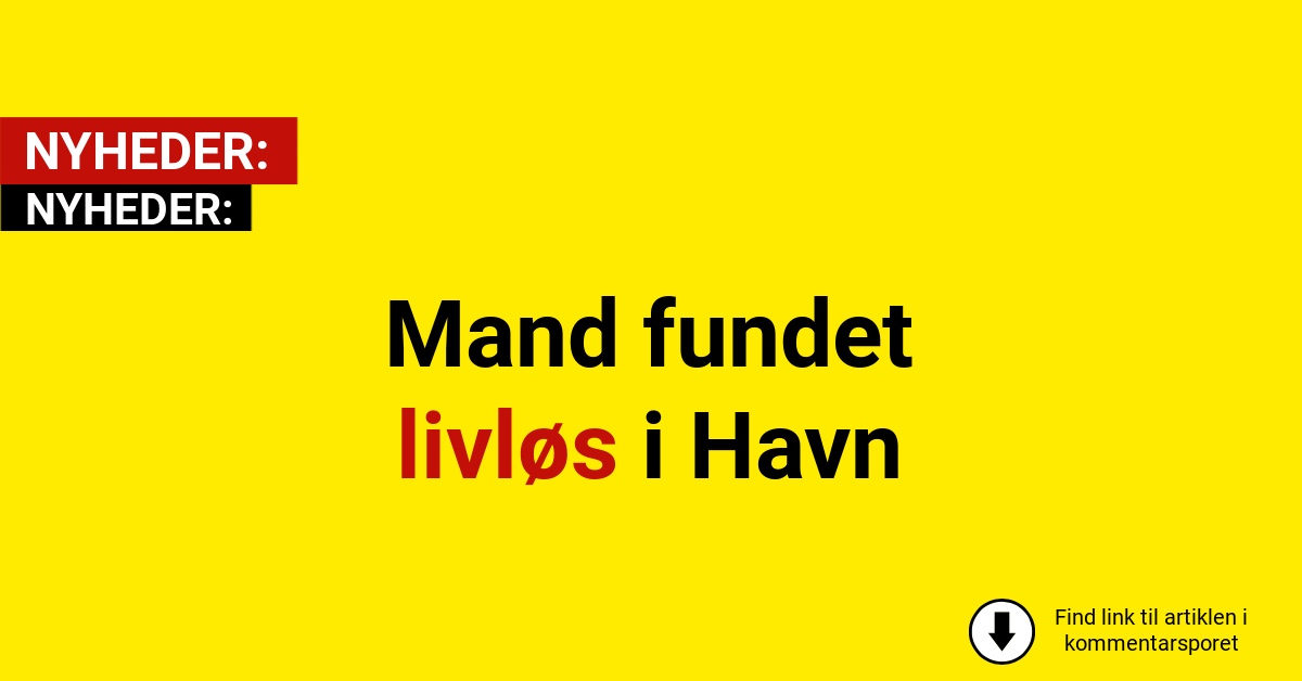Mand fundet livløs i Havn