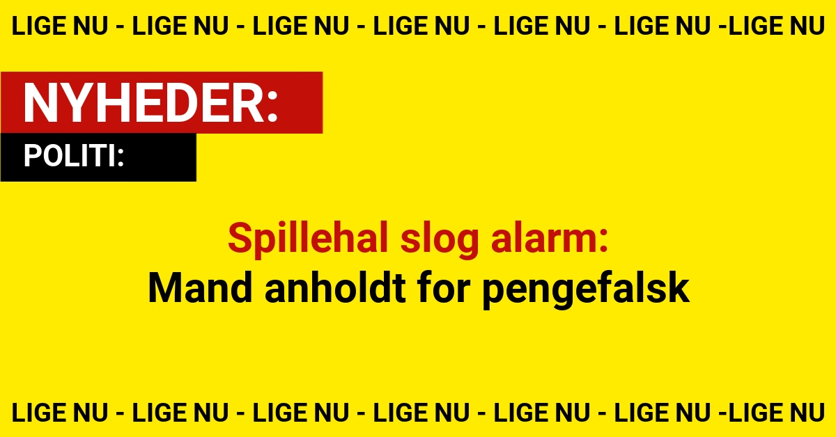 Spillehal slog alarm: Mand anholdt for pengefalsk