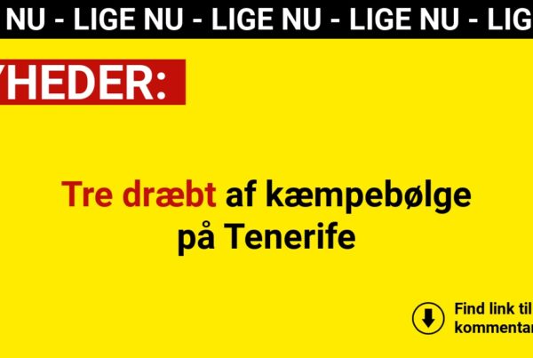 Tre dræbt af kæmpebølge på Tenerife