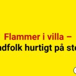 Flammer i villa – brandfolk hurtigt på stedet