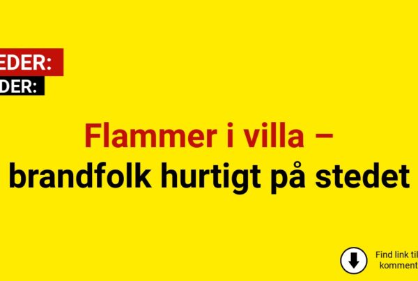 Flammer i villa – brandfolk hurtigt på stedet