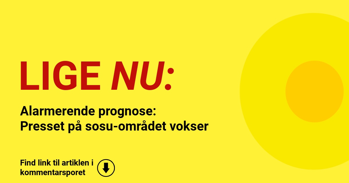 Alarmerende prognose: Presset på sosu-området vokser