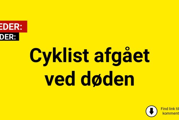 Cyklist afgået ved døden