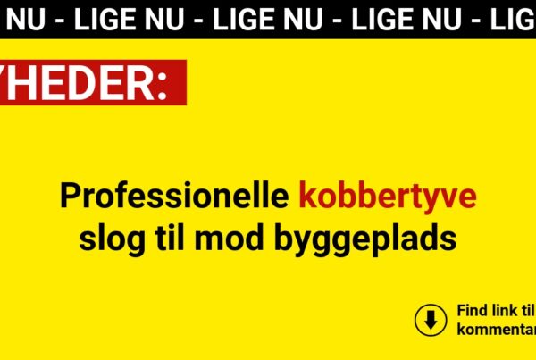 Professionelle kobbertyve slog til mod byggeplads