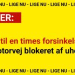 Op til en times forsinkelse: Motorvej blokeret af uheld