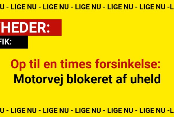 Op til en times forsinkelse: Motorvej blokeret af uheld