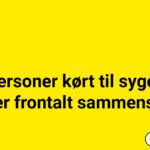 To personer kørt til sygehus efter frontalt sammenstød