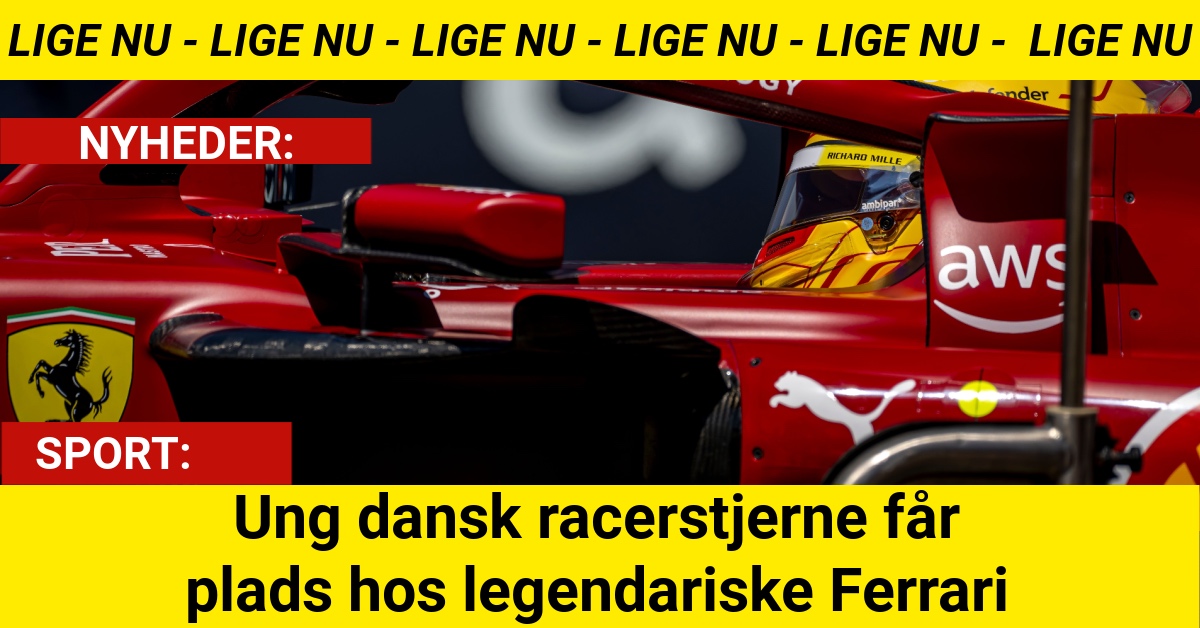 Ung dansk racerstjerne får plads hos legendariske Ferrari