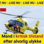 Bilist i alvorlig ulykke – fløjet til hospital efter kollision med lastbil