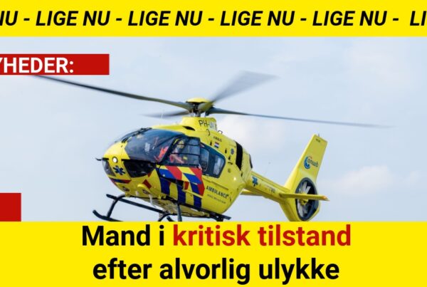 Bilist i alvorlig ulykke – fløjet til hospital efter kollision med lastbil