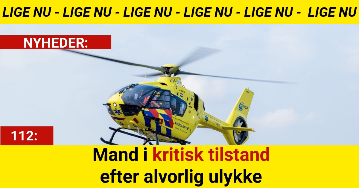 Bilist i alvorlig ulykke – fløjet til hospital efter kollision med lastbil