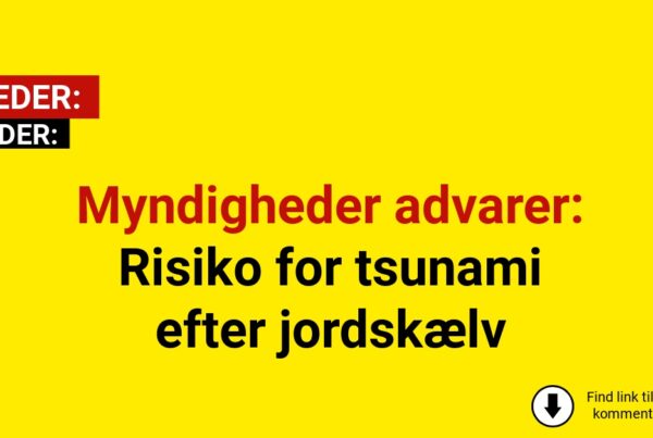 Myndigheder advarer: Risiko for tsunami efter jordskælv