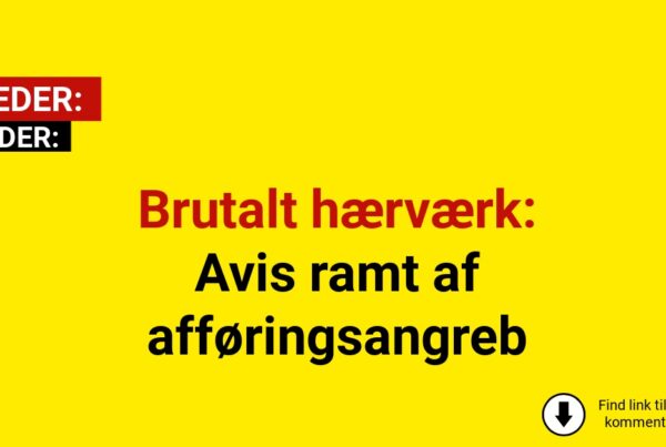 Brutalt hærværk: Avis ramt af afføringsangreb