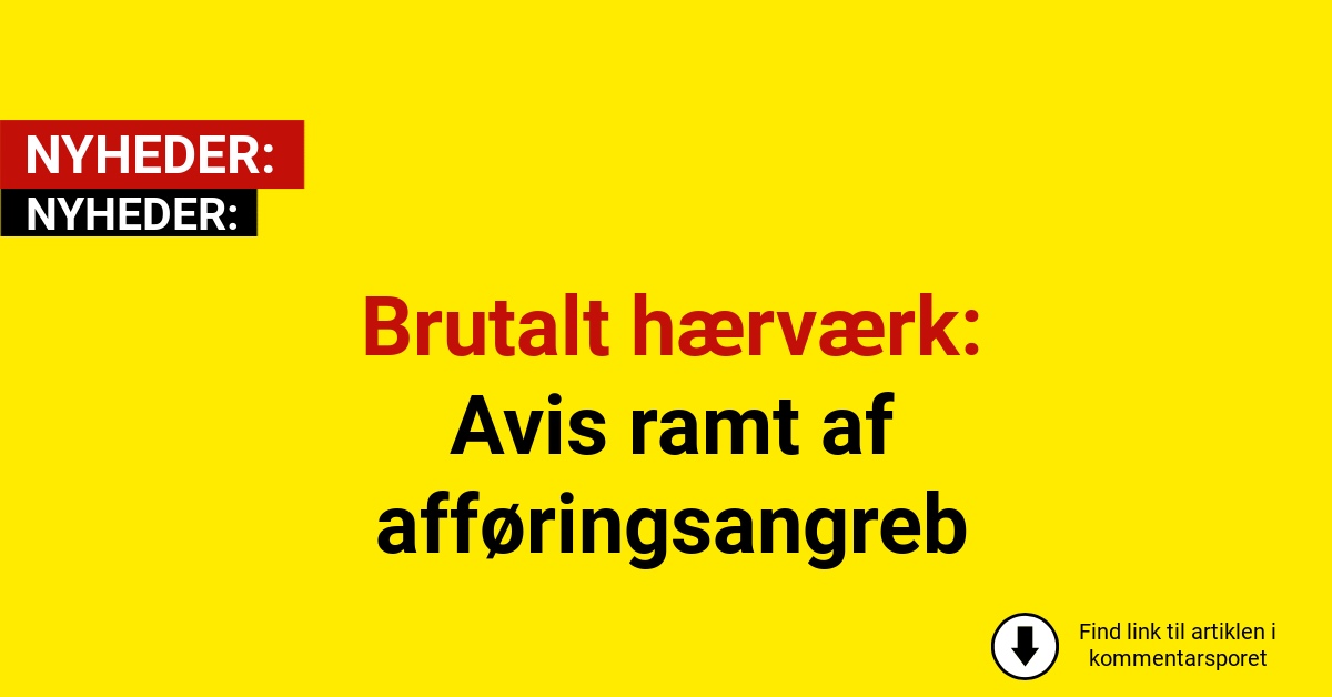 Brutalt hærværk: Avis ramt af afføringsangreb
