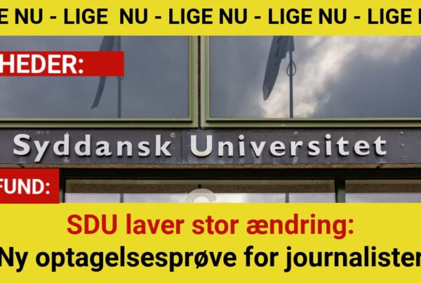 SDU laver stor ændring: Ny optagelsesprøve for journalister