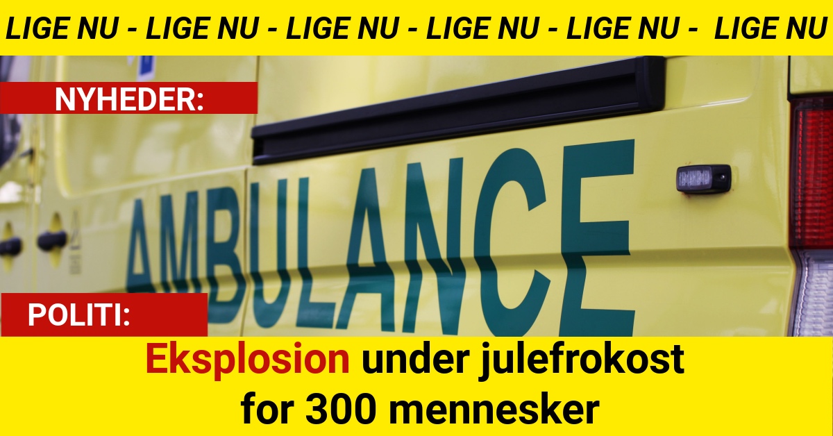 Gasflaske eksploderede under julefrokost